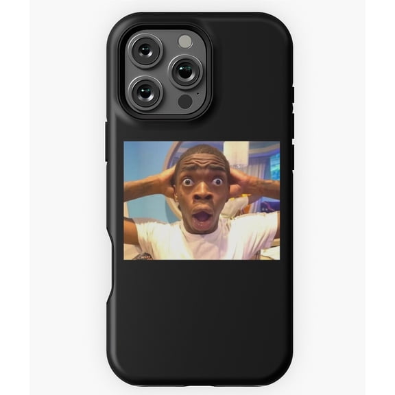 Shocked Man Funny Reaction Meme Face Phone Case for iPhone 16 15 14 13 12 11 Pro Max