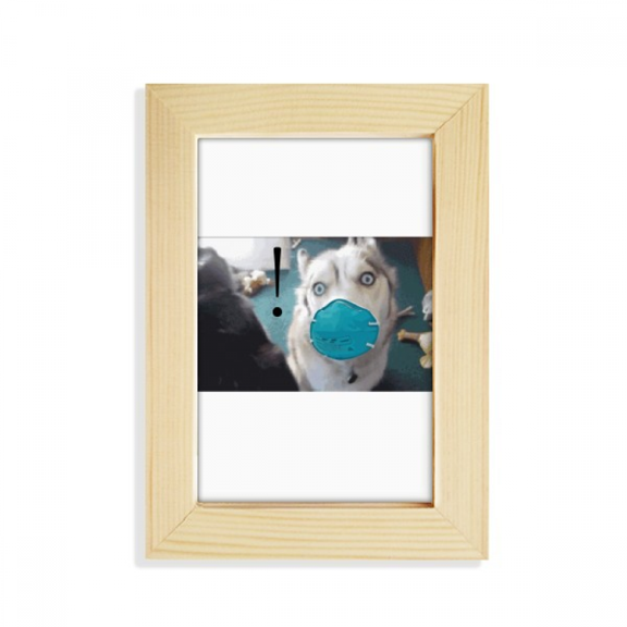 Shocked Silly Head Pet Dog Expression Desktop Display Photo Frame Picture Art Painting 5x7 inch