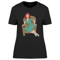 thumbnail image 1 of Shocked Woman Sitting T-Shirt Women -Image by Shutterstock, Female Medium, 1 of 2