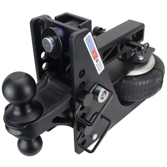 Shocker 20K HD Max Air Drop Hitch - Fits 2″ Hitch, Black Combo 2″ & 2-5/16″ Balls