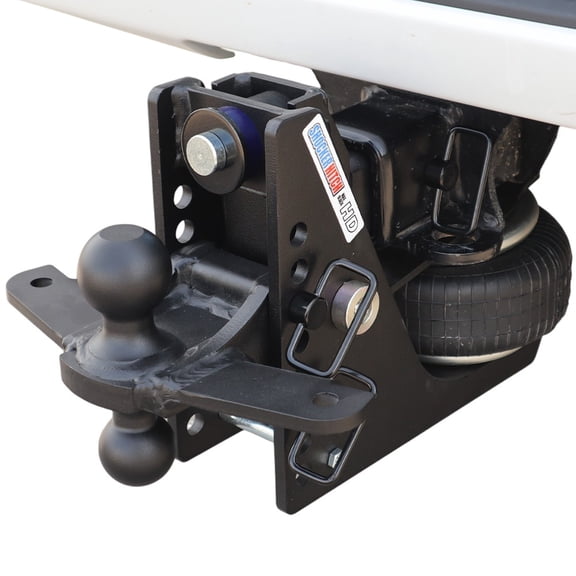 Shocker 20K HD Max Air Drop Hitch with Sway Bar Tabs - Fits 2-1/2" Hitch, Black Combo 2" & 2-5/16" Balls