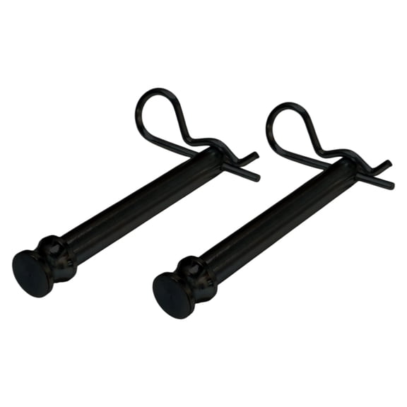 Shocker 5/8" x 5" Black Bullet-Style Hitch Pins with Clips - 1 Pair
