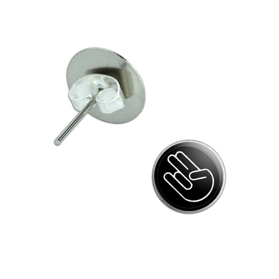 Shocker Hand Gesture Pierced Stud Earrings