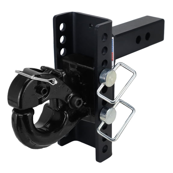 Shocker XR Adjustable Drop Pintle Hitch - Fits 2" Hitch 10 Hole, 3"Rise/9"Drop