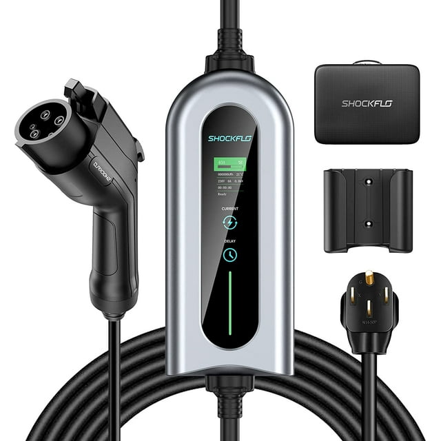 Shockflo Level 2 40Amp, 240V, NEMA 14-50P Plug EV Charger - Walmart.com