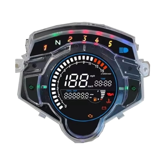 Multifunctional Clear Large Display Motorcycle Dashboard with Speedometer Gauge Accurate Readings for LC135 V4 V5 4S/5S