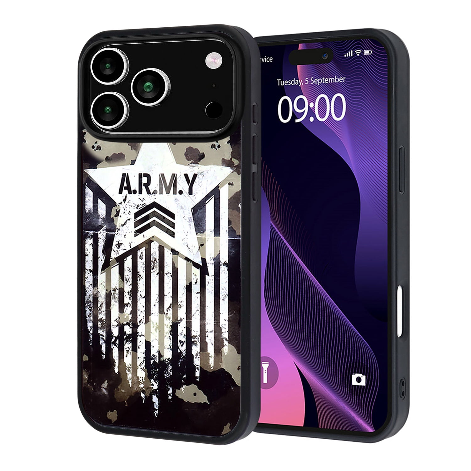 Shockproof Aluminum Plate Phone Case for iPhone 17 Pro - A.R.M.Y.