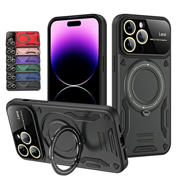 Shockproof Armor Case For iPhone 15 Pro Max 15Plus 15Pro Ring Bracket Phone Case For iPhone 14 Pro Max 14Plus 13 Pro Max 13Pro 12 Pro Max 12Pro 12 11ProMax 11Pro 11 Back Cover.