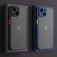 thumbnail image 1 of Shockproof Armor Matte Transparent Case for iPhone 13 12 11 Pro Max XR X XS 7 8 Plus SE 2020 Mini Luxury Silicone Bumper Cover, 1 of 4
