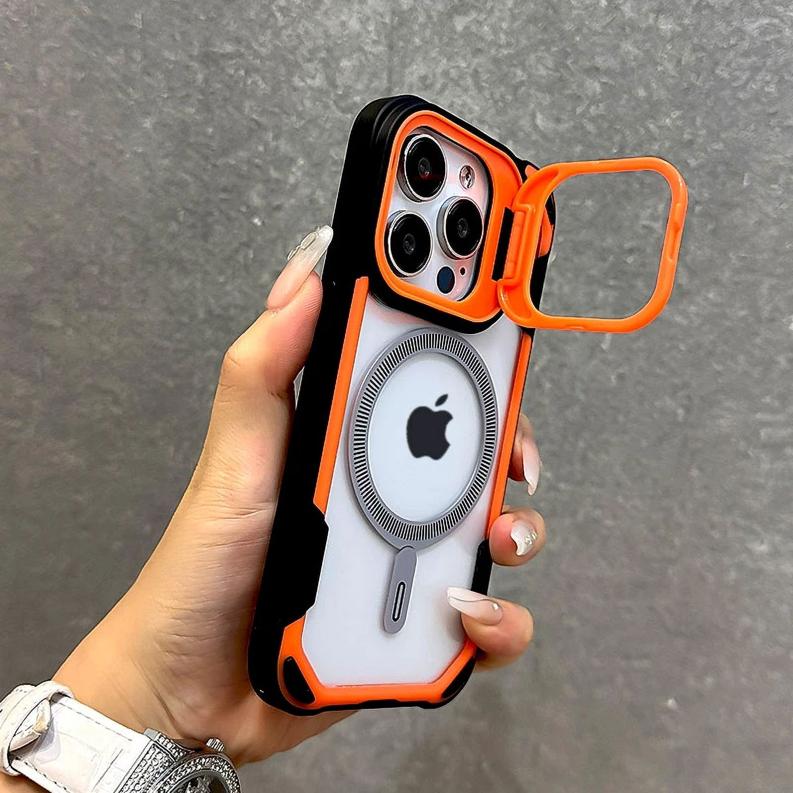 Cover Apple IPhone 15 Pro Max Custodia Magnetica Per IPhone 15 Pro Max - Sottile, Opaca, Anti-giallo, Con , Colore Nero Protezione Rialzata Per Fotocamera
