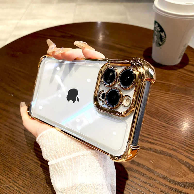 Shockproof Armor Transparent Hard Case For iPhone 16 15 14 13 12 11 Pro ...