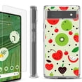 thumbnail image 1 of Shockproof Bumper Phone Case for Google Pixel 6a, with Tempered Glass Screen Protector, by OneToughShield ® - Fruit Mix, 1 of 4