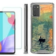 thumbnail image 1 of Shockproof Bumper Phone Case for Samsung Galaxy A02s, with Tempered Glass Screen Protector, by OneToughShield ® - Sunrise Impression, 1 of 4