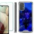 thumbnail image 1 of Shockproof Bumper Phone Case for Samsung Galaxy A32 5G, with Tempered Glass Screen Protector, by OneToughShield ® - Night Tree, 1 of 3