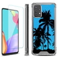 thumbnail image 1 of Shockproof Bumper Phone Case for Samsung Galaxy A53 5G, with Tempered Glass Screen Protector, by OneToughShield ® - Tropical Summer, 1 of 3