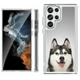 thumbnail image 1 of Shockproof Bumper Phone Case for Samsung Galaxy S23 Ultra 5G, by OneToughShield ® - Husky Face, 1 of 4