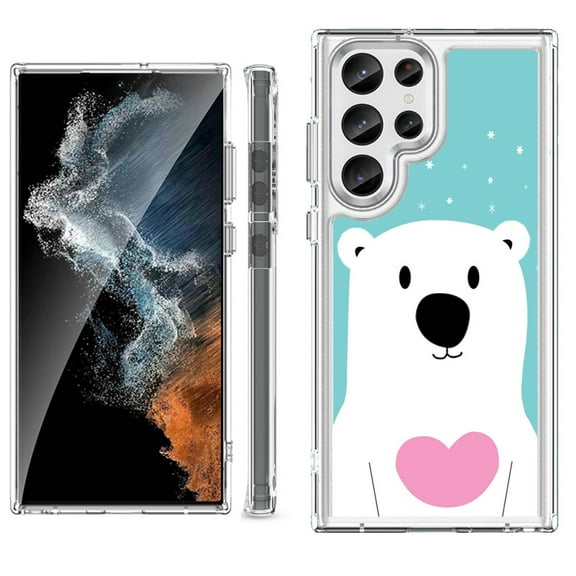 Shockproof Bumper Phone Case for Samsung Galaxy S23 Ultra 5G, by OneToughShield - Pola Bear