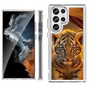 Shockproof Bumper Phone Case for Samsung Galaxy S23 Ultra 5G, by OneToughShield   - Tiger Cub