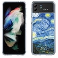 thumbnail image 1 of Shockproof Bumper Phone Case for Samsung Galaxy Z Flip 4 5G, by OneToughShield ® - Starry Night Paris, 1 of 3
