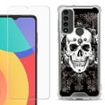 thumbnail image 1 of Shockproof Bumper Phone Case for TCL 20 XE, with Tempered Glass Screen Protector, by OneToughShield ® - Grunge Skull, 1 of 3