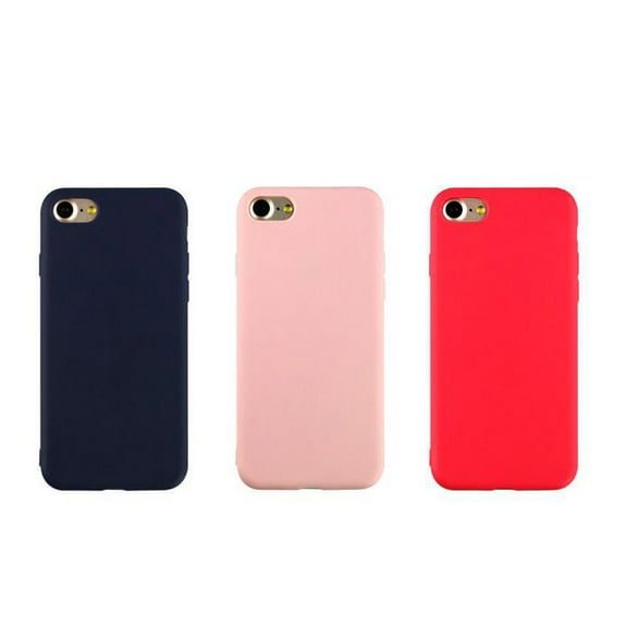 Shockproof Candy Color Matte Phone Case TPU Cases for 8/ 7 (Red)