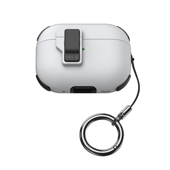 Shockproof Case for Apple AirPods 2nd Gen / 1st Gen, With Keychain Drop Protection Bumper Portable Anti-Scratch Lightweight Case Cover for AirPods 1 2, White