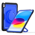 thumbnail image 1 of Shockproof Case for Apple iPad 11th 10th Generation 2025 2022, Rugged Hybrid Protective Cover with Pencil Holder & Shoulder Strap Kids Friendly Rotating Stand Case for iPad 11th 10th Gen, Darkblue, 1 of 8