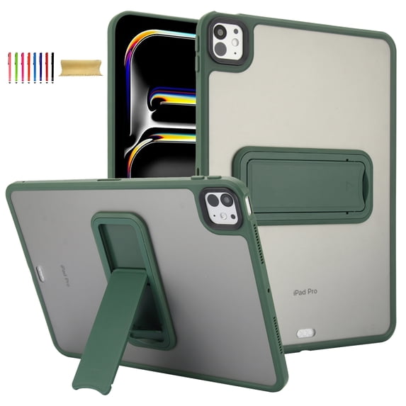 Shockproof Case for Apple iPad 6th 5th Generation 9.7", Kickstand Slim Fit Rugged Bumper Lightweight Anti-Scratch Bumper Case Cover for iPad 6th 5th Gen 2018/2017, Green