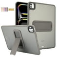thumbnail image 1 of Shockproof Case for Apple iPad Air 11 Inch 2024, Kickstand Slim Fit Rugged Bumper Lightweight Anti-Scratch Bumper Case Cover for Apple Air 11" M2 2024, Gray, 1 of 7