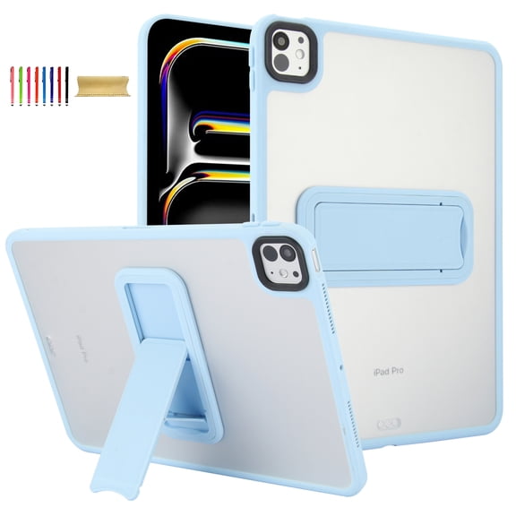 Shockproof Case for Apple iPad Pro 11 Inch 4th 3rd 2nd 1st Gen 2022/2021/2020/2018/ iPad Air 5th 4th Gen,[Not for 2024] Kickstand Slim Fit Rugged Bumper Lightweight Anti-Scratch Bumper Case,Blue