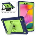 thumbnail image 1 of Shockproof Case for Galaxy Tab A 8.0 inch, Heavy Duty Stand Anti Scratch Drop-Proof Protection Kids Case with Hand Shoulder Strap for Galaxy Tab A 8.0 2019 Release SM-T290/T295/T297,Navyblue & Olivine, 1 of 7