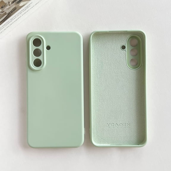 Shockproof Case for Samsung Galaxy A16 5G/4G Liquid Silicone Phone Case, Full Body Camera Lens Protective Phone Cover, Anti-Scratch Soft Microfiber Lining Slim Thin Skinny Case - Grassgreen