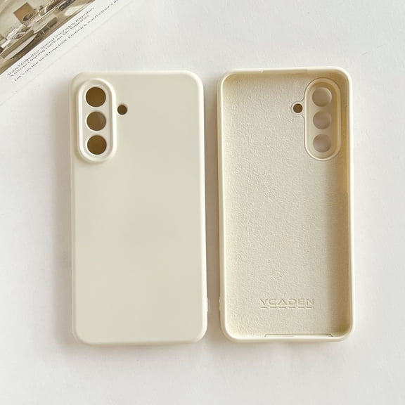 Shockproof Case for Samsung Galaxy A56 5G Liquid Silicone Phone Case, Full Body Camera Lens Protective Phone Cover, Anti-Scratch Soft Microfiber Lining Slim Thin Skinny Galaxy A56 5G Case - White