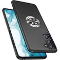 thumbnail image 1 of Shockproof Case for Samsung Galaxy S22 Plus/S22+ 5G, [Embedded Finger Ring] Military Phone Case Cover with Reinforced Metal Stand Kickstand [Support Magnetic Car Holder] for S22+, Black, 1 of 7