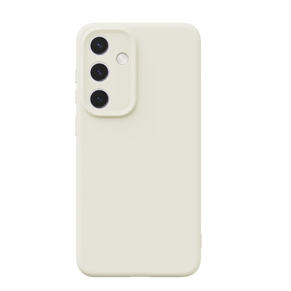Shockproof Case for Samsung Galaxy S25 Liquid Silicone Phone Case, Full Body Camera Lens Protective Phone Cover, Anti-Scratch Soft Microfiber Lining Slim Thin Skinny Samsung Galaxy S25 Case - White