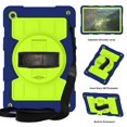 thumbnail image 1 of Shockproof Case for Samsung Galaxy Tab A9 8.7" SM-X110 X115, Rugged Shoulder Strap Rotating Stand Shoulder Strap Kids Friendly Bumper Heavy Duty Shockproof Case for Galaxy Tab A9,Darkblue, 1 of 9