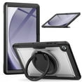thumbnail image 1 of Shockproof Case for Samsung Galaxy Tab A9 8.7" SM-X110 X115 X116, Rugged Hybrid Protective Cover with Pencil Holder & Shoulder Strap Kids Friendly Rotating Kickstand Case for Galaxy Tab A9, Clear, 1 of 8