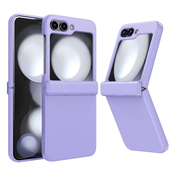 Shockproof Case for Samsung Galaxy Z Flip 6 Case with Hinge Protection, PC Bumper Ultra-Thin Folding Full Body Protection Shockproof Cover Case for Samsung Galaxy Z Flip 6 5G - Purple