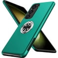 thumbnail image 1 of Shockproof Case for Samsung S23 Plus/S23+ 5G, [Embedded Finger Ring] Military Grade Phone Case Cover with Reinforced Metal Stand Kickstand [Support Magnetic Car Holder] for S23+, Green, 1 of 13