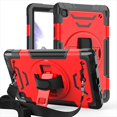 thumbnail image 1 of Shockproof Case for Samsung Tab A7 Lite 8.7 T220 T225, Military Grade Protection Rotating Stand Hand Strap Shoulder Strap Kids Friendly Bumper Rugged Case for Galaxy Tab A7 Lite 8.7",Red, 1 of 8