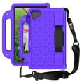 thumbnail image 1 of Shockproof Case for Samsung Galaxy Tab A7 Lite 8.7 T220, Crossbody Strap Hybrid Rugged Kickstand Full Body Protective Kids Cover, Purple, 1 of 7