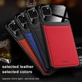 thumbnail image 1 of Shockproof Case for iPhone 11 PU Leather Mirror Tempered Glass Phone Back Cover(Brown), 1 of 8