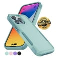 thumbnail image 1 of Shockproof Case for iPhone 14/14 Pro Max/14 Plus, Phone Case for iPhone 14 /Pro/ Max with Screen Protector, EBIZCITY Protection Armor Hard Plastic & Rubber Rugged Bumper 2-in-1 Case Cover -Turquoise, 1 of 9