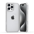 thumbnail image 1 of Shockproof Case For iPhone 16 Pro, Translucent Matte Frosted Back with Soft TPU Bumper Protective Cover, Slim Anti-Fingerprint Slim Fit Rugged Shield For iPhone 16 Pro, White, 1 of 8