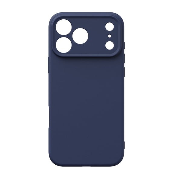 Shockproof Case for iPhone 17 Pro Liquid Silicone Phone Case, Full Body Camera Lens Protective Phone Cover, Anti-Scratch Soft Microfiber Lining Slim Thin Skinny iPhone 17 Pro Case - Darkblue