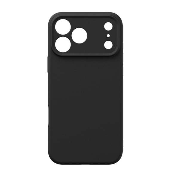 Shockproof Case for iPhone 17 Pro Max Liquid Silicone Phone Case, Full Body Camera Lens Protective Phone Cover, Anti-Scratch Soft Microfiber Lining Slim Thin Skinny iPhone 17 Pro Max Case - Black