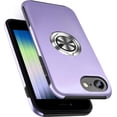 thumbnail image 1 of Shockproof Case for iPhone SE 3/SE 2020/7/8, [Embedded Finger Ring] Military Grade Phone Case Cover with Reinforced Metal Stand Kickstand [Support Magnetic Car Holder] for iPhone SE 3, Purple, 1 of 14