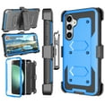 thumbnail image 1 of Shockproof Cases for Samsung Galaxy S23 FE, [Buit-in Screen Protector] Combo Holster Belt Clip [Heavy Duty] [Kickstand] Full-Body Rugged Holster Case -Blue, 1 of 8