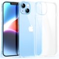 thumbnail image 1 of Shockproof Clear Case for iPhone 14, [Not Yellowing] [10FT Military Drop Protection] Hard Clear Back Four Corner Airbags Drop Protection Phone Cover, 6.1 inch, Transparent, 1 of 14