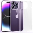thumbnail image 1 of Shockproof Clear Case for iPhone 14 Pro, [Not Yellowing] [10FT Military Drop Protection] Hard Clear Back Four Corner Airbags Drop Protection Phone Cover, 6.1 inch, Transparent, 1 of 14